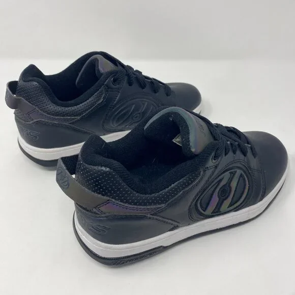 Heelys Voyager Skate Shoes - Size 4 Sneakers Black White Reflective HE100330M - Picture 3 of 14